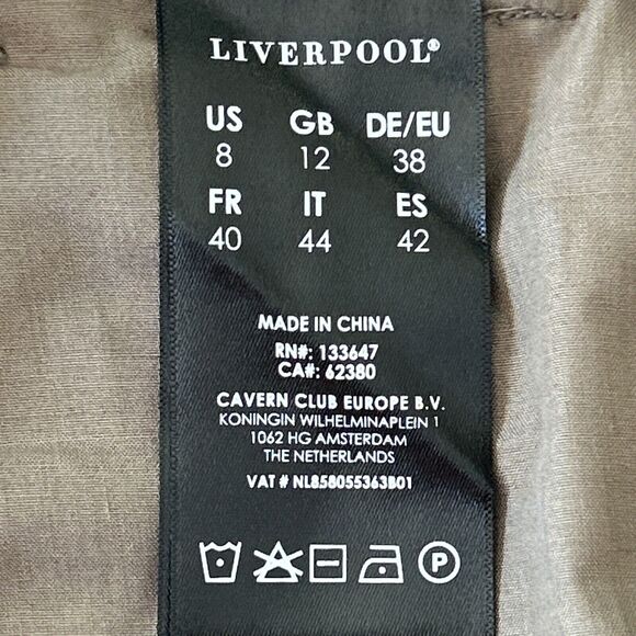 Liverpool Women's Size 8 NWT Skylar Dress Pants Slim Leg Crop Juniper Taupe - Picture 8 of 11